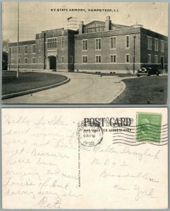 LONG ISLAND HEMPSTEAD N.Y. STATE ARMORY 1938 VINTAGE POSTCARD