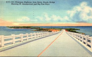 Florida Keys Overseas Highway From Bahia Honda Bridge Showing West Summerland...