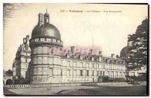 Old Postcard Valencay the overview Chateau