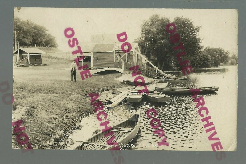 Vernon Springs IOWA RPPC 1924 AMUSEMENT PARK Toboggan Slide nr Cresco Decorah