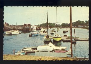 Kennebunkport, Maine/ME Postcard, View Of Boats In Harbor, 1971!