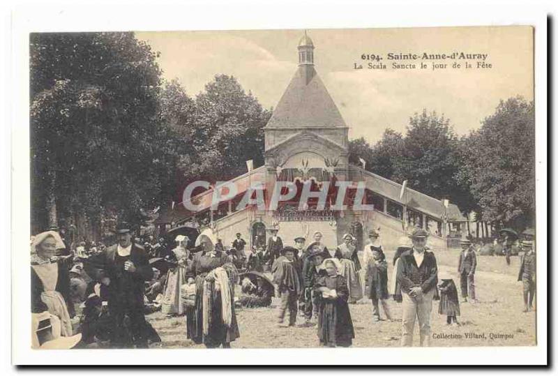 Sainte Anne d & # 39Auray Old Postcard La Scala the day of the festival (Brit...