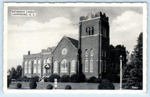 LAURINBURG, North Carolina NC ~ METHODIST CHURCH Scotland County c1940s Postcard