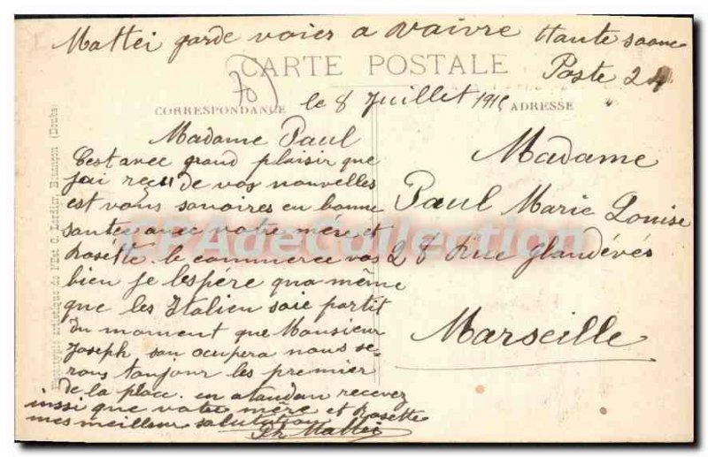 Postcard Old Vesoul ND Motte