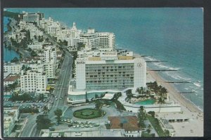 America Postcard - Ocean Front, Hotel Row, Miami Beach, Florida    RS19852