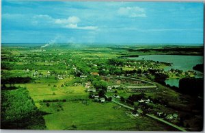 View of Thomaston ME State Prison Dragon Cement Plant Vintage Postcard S06