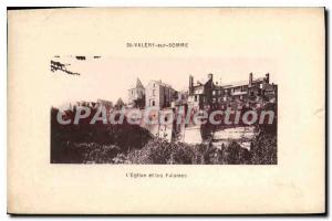 Old Postcard St Valery-sur-Somme The Church And The Cliffs