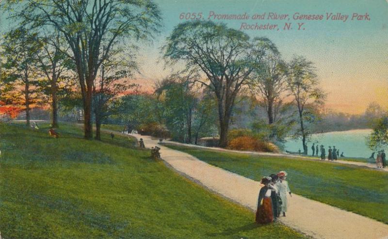 Promenade along River -Genesee Valley Park - Rochester, New York - DB