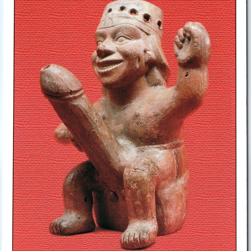 c1970s Peru Huacos Eroticos Pre-Columbian Art Sculpture Erotic Chrome Lg PC M28