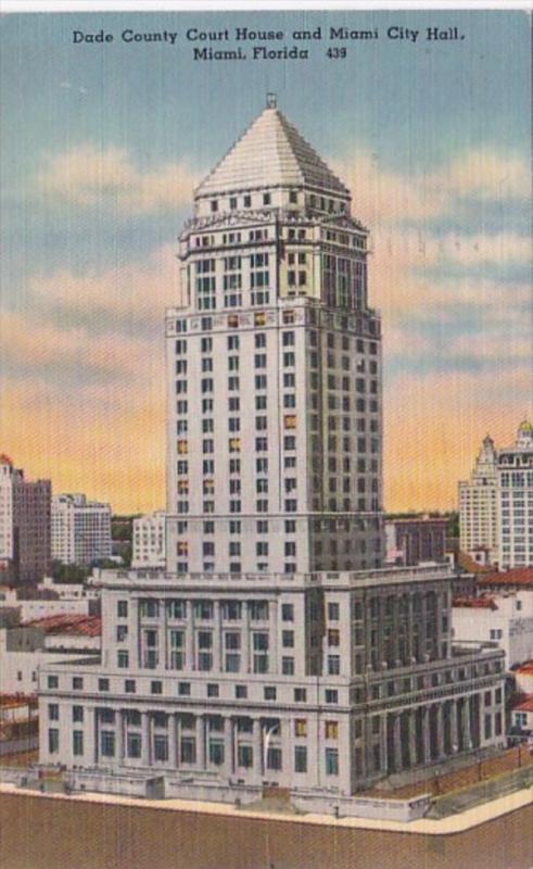 Florida Miami Dade County Court HOuse and City Hall 1960