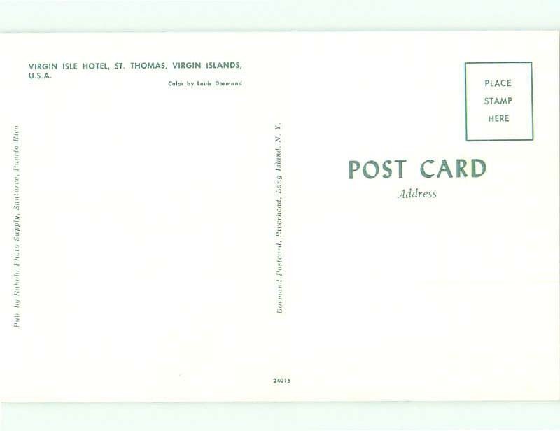 Unused Pre-1980 VIRGIN ISLE HOTEL St. Thomas USVI hr4916