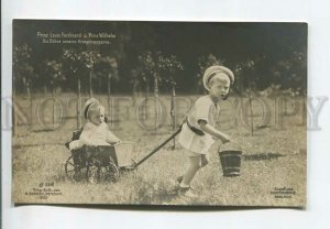 443644 Prince Wilhelm & Louis Ferdinand Prussia SAILOR PHOTO postcard 1909 year