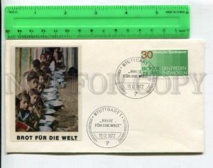 430282 1972 Stuttgart For world hungry children special cancellation cover