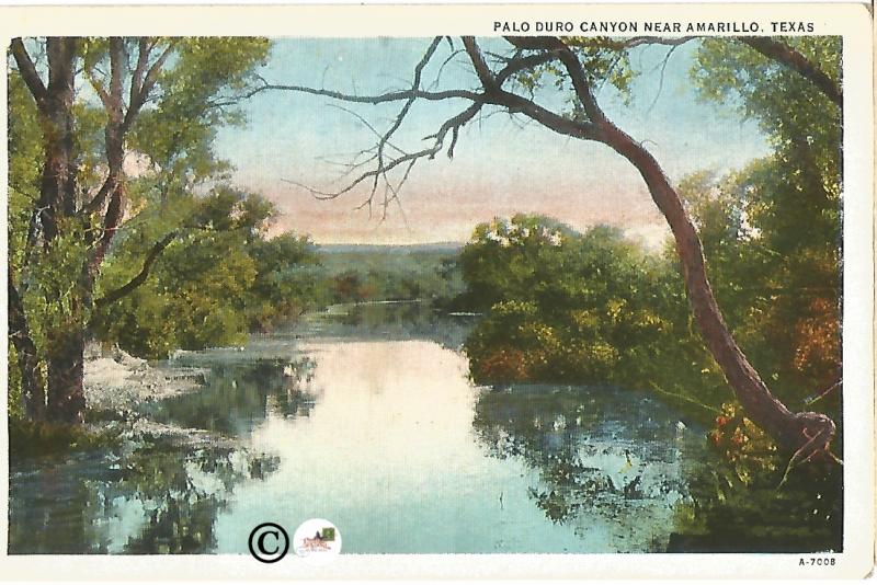 Palo Duro Canyon Near Amarillo Texas Vintage White Boarder Postcard