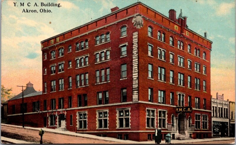 Postcard Y.M.C.A. Building in Akron, Ohio