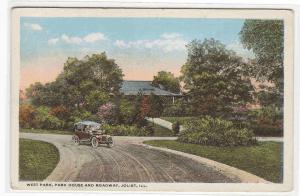 West Park House Car Joliet Illinois 1920c postcard