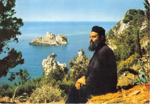 US31 postcard Greece Corfu Paleokastrizza ortodox priest