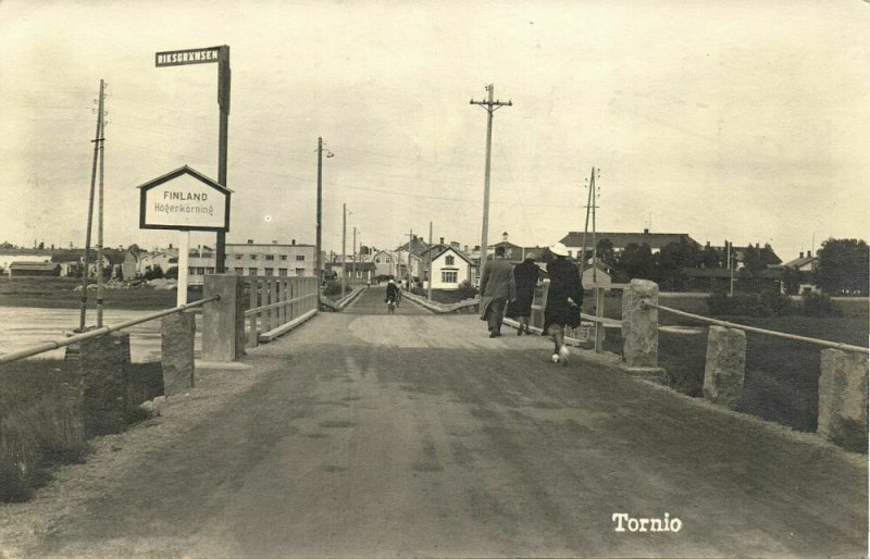 finland, Lapland, TORNIO, Hogerkörning Riksgränsen, National Border (1941) RPPC