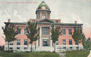 CALDWELL IDAHO~CANYON COUNTY COURT HOUSE~1908 SPROUSE PUBLISHED POSTCARD