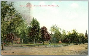 PLAINFIELD NJ PARK AVENUE ANTIQUE POSTCARD