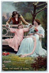 DPO Helena South Carolina SC Postcard Family When The Heart Is Young Tuck's 1909