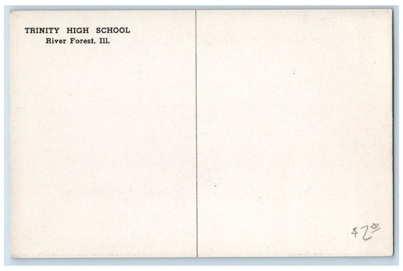 River Forest Illinois IL Postcard Trinity High School Church Interior View