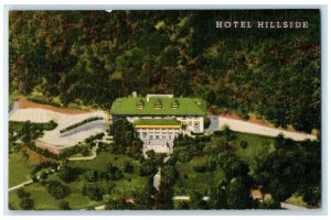 c1940's Aerial View Of Hillside Drive-in Hotel Madison Indiana IN Trees Postcard