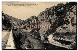 Old Postcard Valley of the Sioule gorges Chouvigny Route Chateauneuf les Bain...