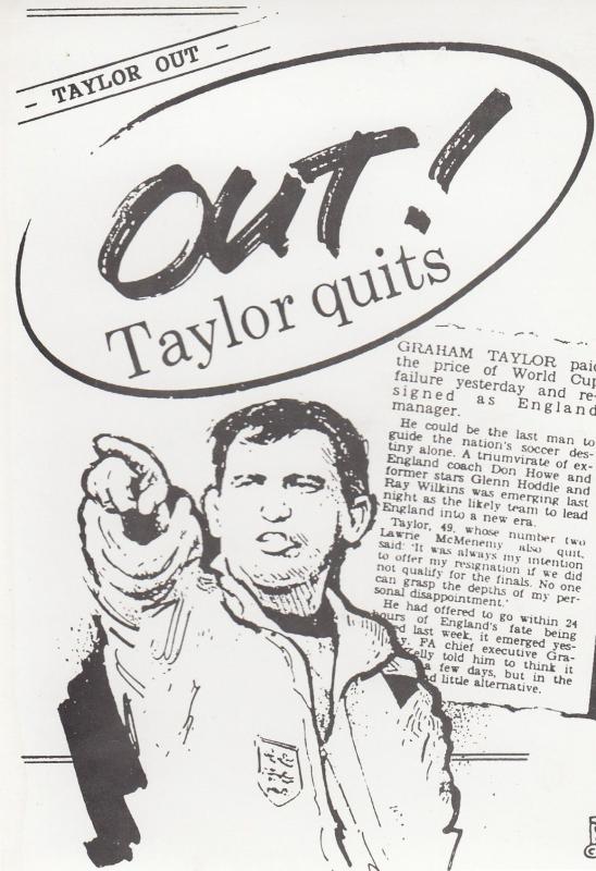 Graham Taylor Quits San Marino Score Limited Edition England 1994 World Cup P...