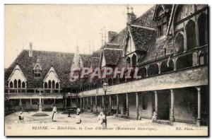 Old Postcard Beaune Hotel courd the god & # 39honneur (historiqe monument)