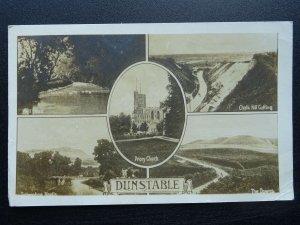 Bedfordshire DUNSTABLE 5 Image Multiview - Old RP Postcard