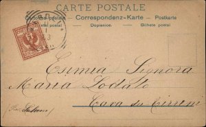 Dopisnice Czech Republic Pretty Women Admire Man c1910 Vintage Postcard