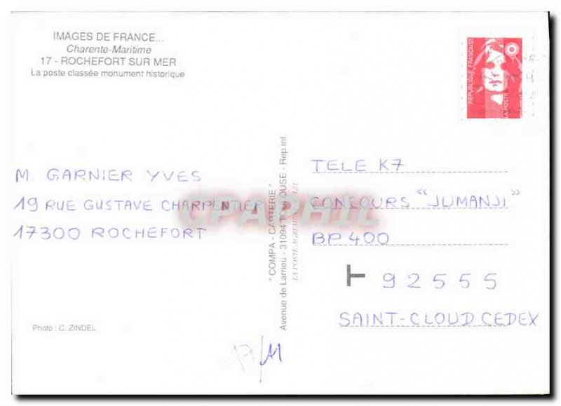 Postcard Modern Charente Maritime Rochefort sur Mer