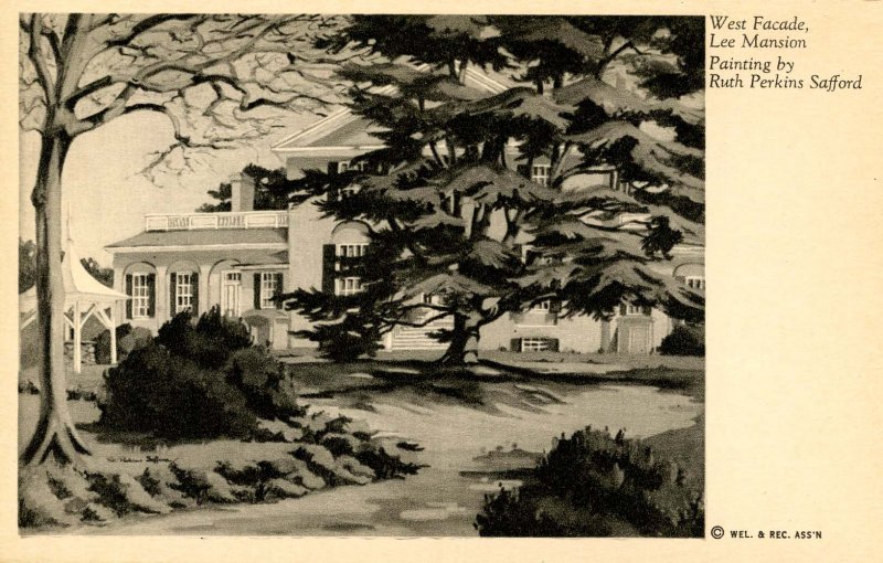 VA - Arlington. The Curtis Lee Mansion. West Façade. Artist: Ruth Perkins Sa...