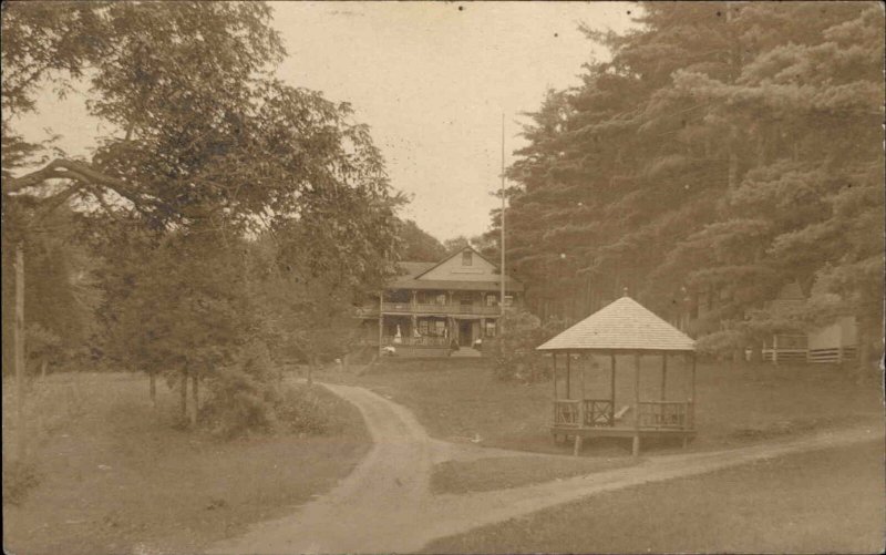 Canaan CT Falls Village Cancel Pine Grove Campgrounds c1910 Real Photo Postcard