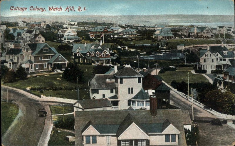 Watch Hill Rhode Island RI Cottage Colony c1910 Vintage Postcard