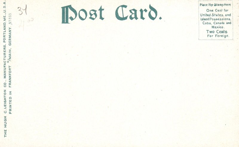 Vintage Postcard Boat Carry Bet. Lake Placid & Mirror Lake Adirondack Mts. NY