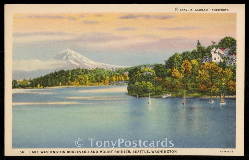 Lake Washington Boulevard and Mount Rainier