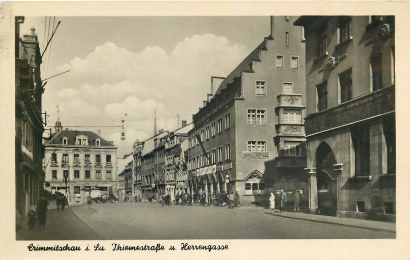 Germany Crimmitschau in Sachsen Thiemestrasse u. Herrengasse