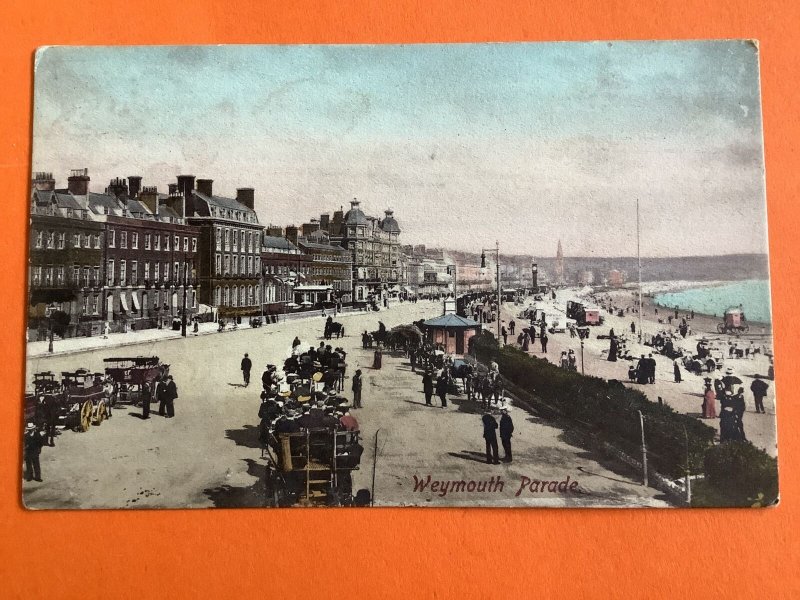 Weymouth Parade unused Vintage    Postcard R39668 