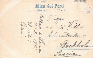 Peru peruvian frontier native dances vintage postcard