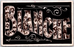 1905 BLANCHE- Large Letter Women In Background Lettering Posted Postcard