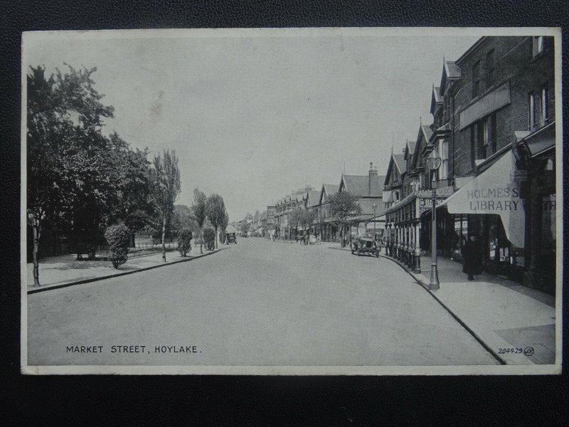 Merseyside Wirral HOYLAKE Market Street shows HOLMES c1927 Postcard by Valentine