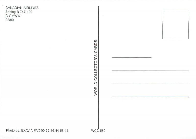 Canadian Airlines Boeing B-747-400 Plane
