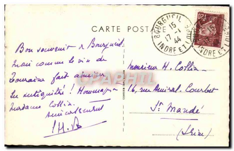 Old Postcard Bourgueil L & # 39abbaye cloister Details