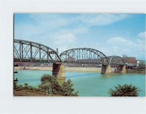 Postcard Allegheny River Span, New Kensington, Pennsylvania