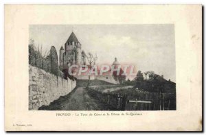 Old Postcard Provins Cesar Tower and the Dome of St Quiriace