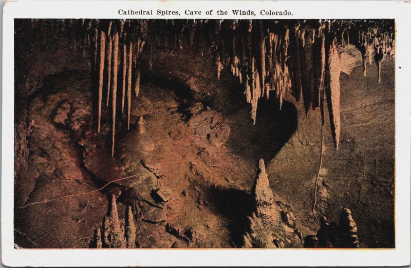 Cathedral Spires Cave of the Winds Colorado Vintage Postcard C216