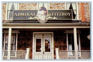 Newport Rhode Island RI Postcard Admiral Fitzroy Inn Front View Building c 1960