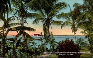 Florida Fort Myers View Of River From Grounds Of Thomas A Edison's Home